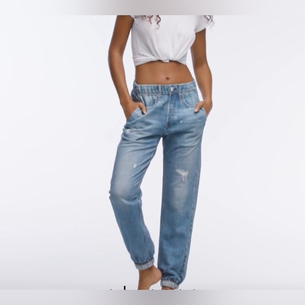 rag & bone Light Blue Denim Jogger Track Pants